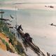 Aquarelle de Georges Prestat Fleuve en Centrafrique