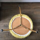 Pouf vintage jaune