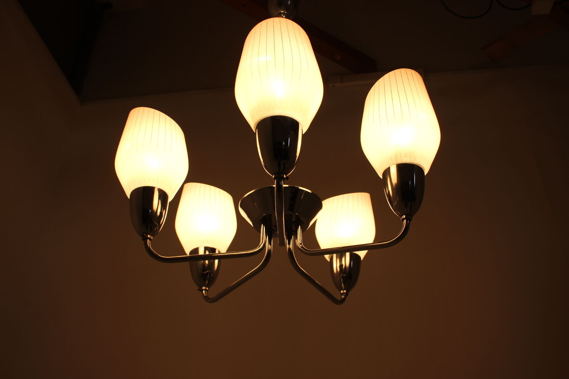 Mid-century chandelier, Elektroinstala Děčín, 1950