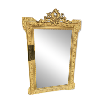 Large antique mercury-gilded mirror from the Napoleon III period