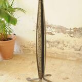 Wrought Iron and Wood Side Table - Art Deco Side Table - Column Furniture