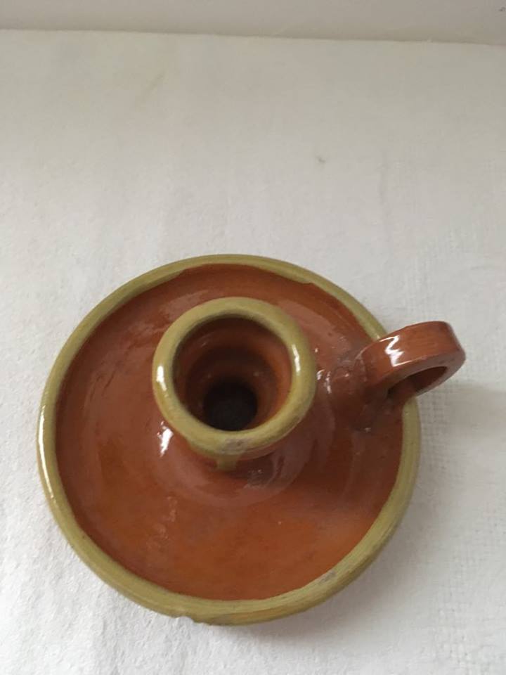 Terra cotta candle holder