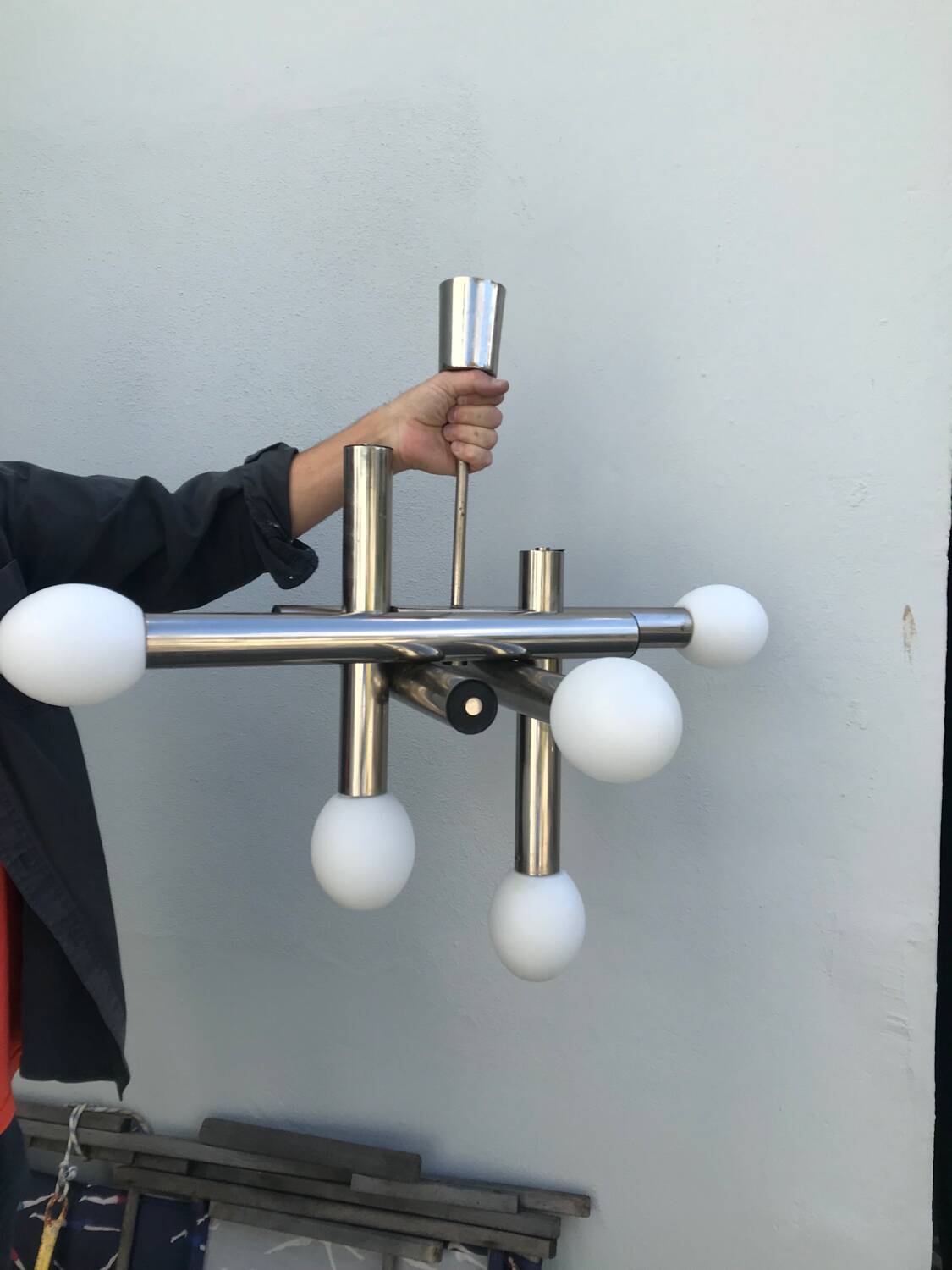 Italian space age design chandelier