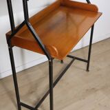 Vintage desk with modular bookcase in wood and metal, 1960
