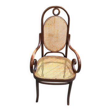 Thonet n°17 curved wooden armchair