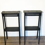 Pair of vintage metal consoles 1950