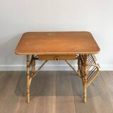 Rattan desk (a small chip on the magazine rack)
