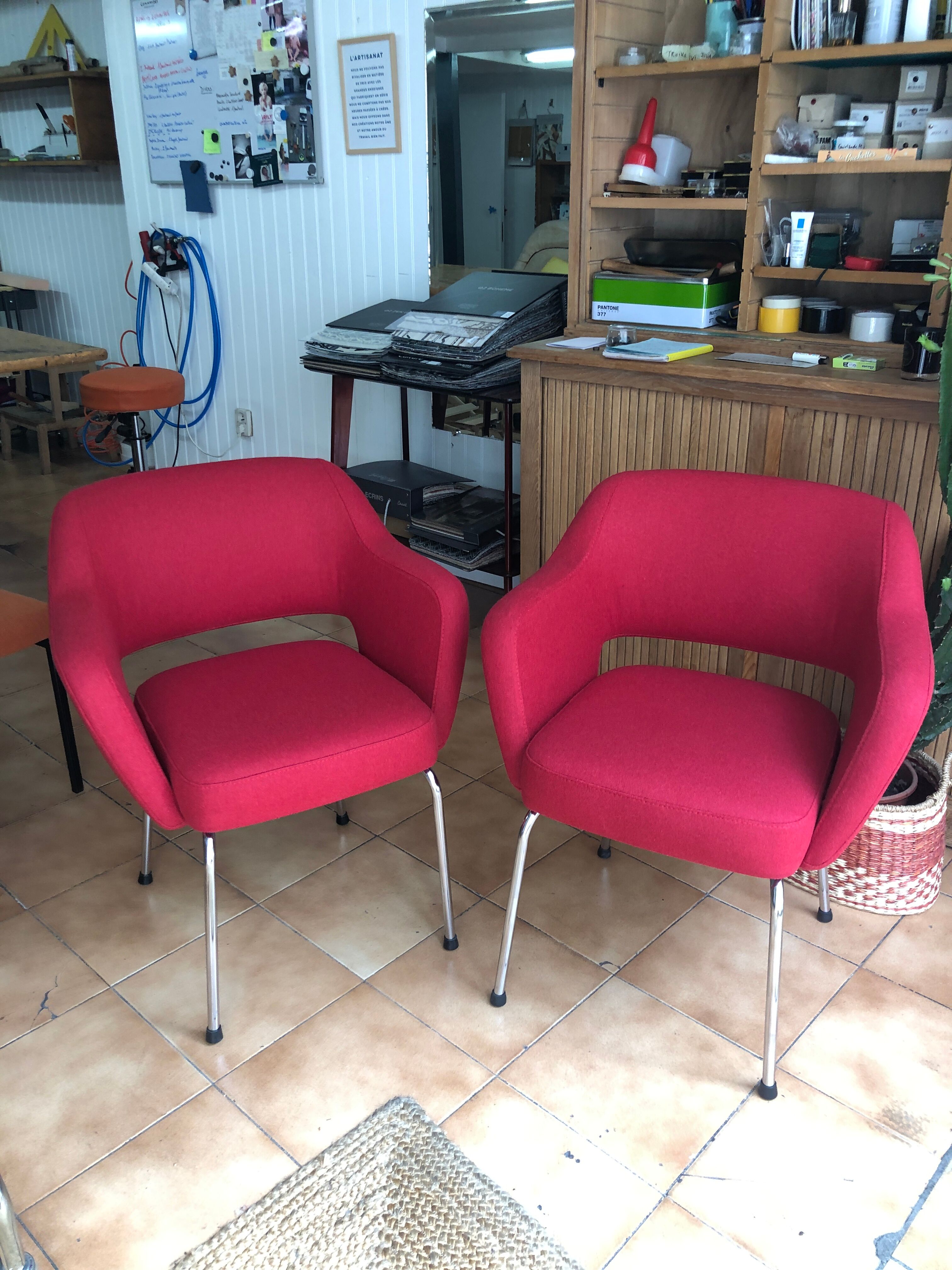 Pair of renovated "Conference" armchairs