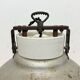 Grey metal industrial factory hanging lamp, 1960s
