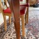 Table en bois ovale 6/8 personnes et 4 chaises art déco