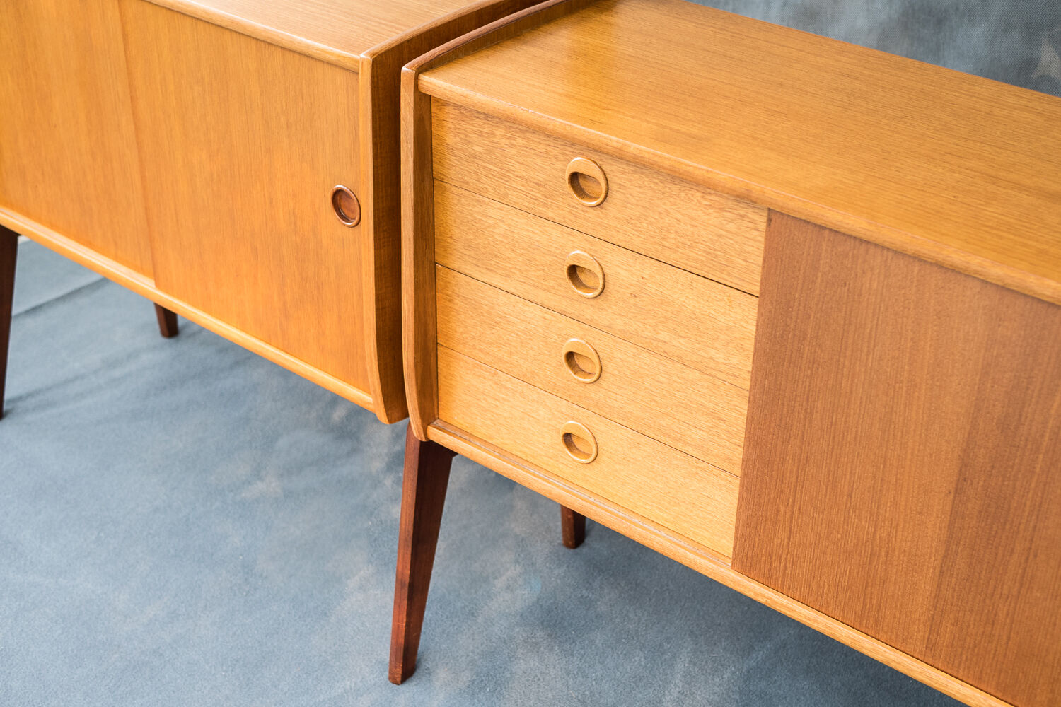 Norwegian teak storage furniture, Ergo model, 2 modules by Blindheim