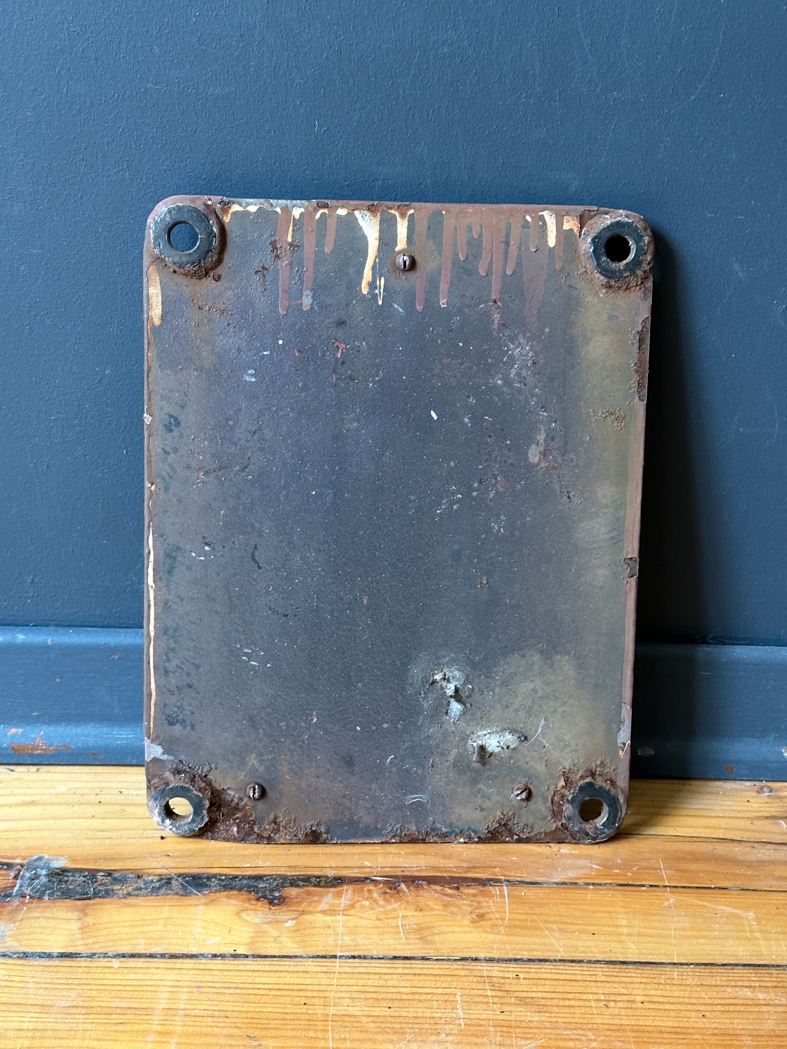 Vintage 1970's 2nd class railroad car plate