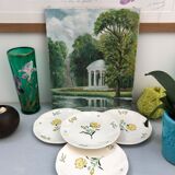 Flat plates stamped saline France