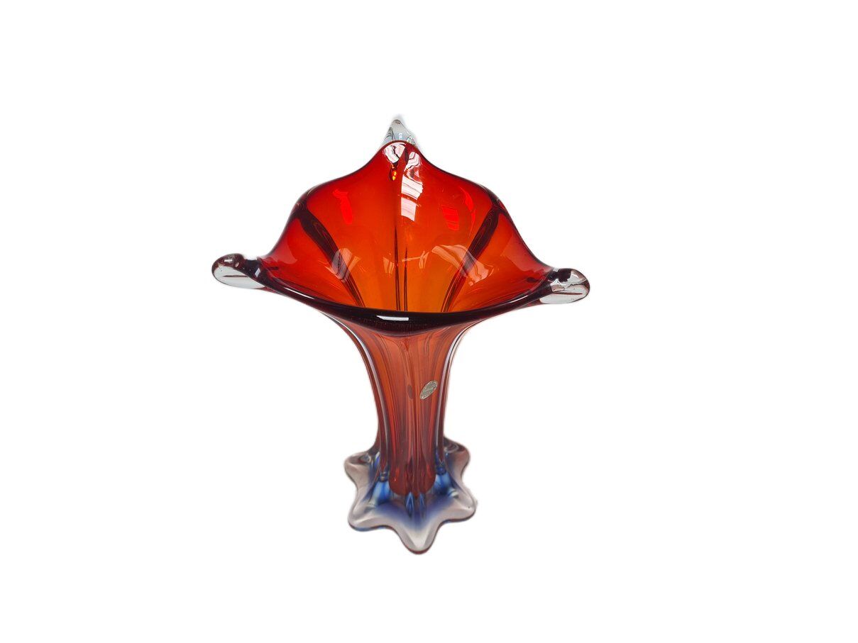 Italian postmodern vase in Murano glass from Mandruzzato, 1950s