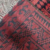 Handmade vintage Afghan Ersari rug 70cm x 89cm 1940s