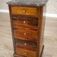 Small Biedermeier Mahogany Wood & Veneer Dresser with Marble Top, 1930s