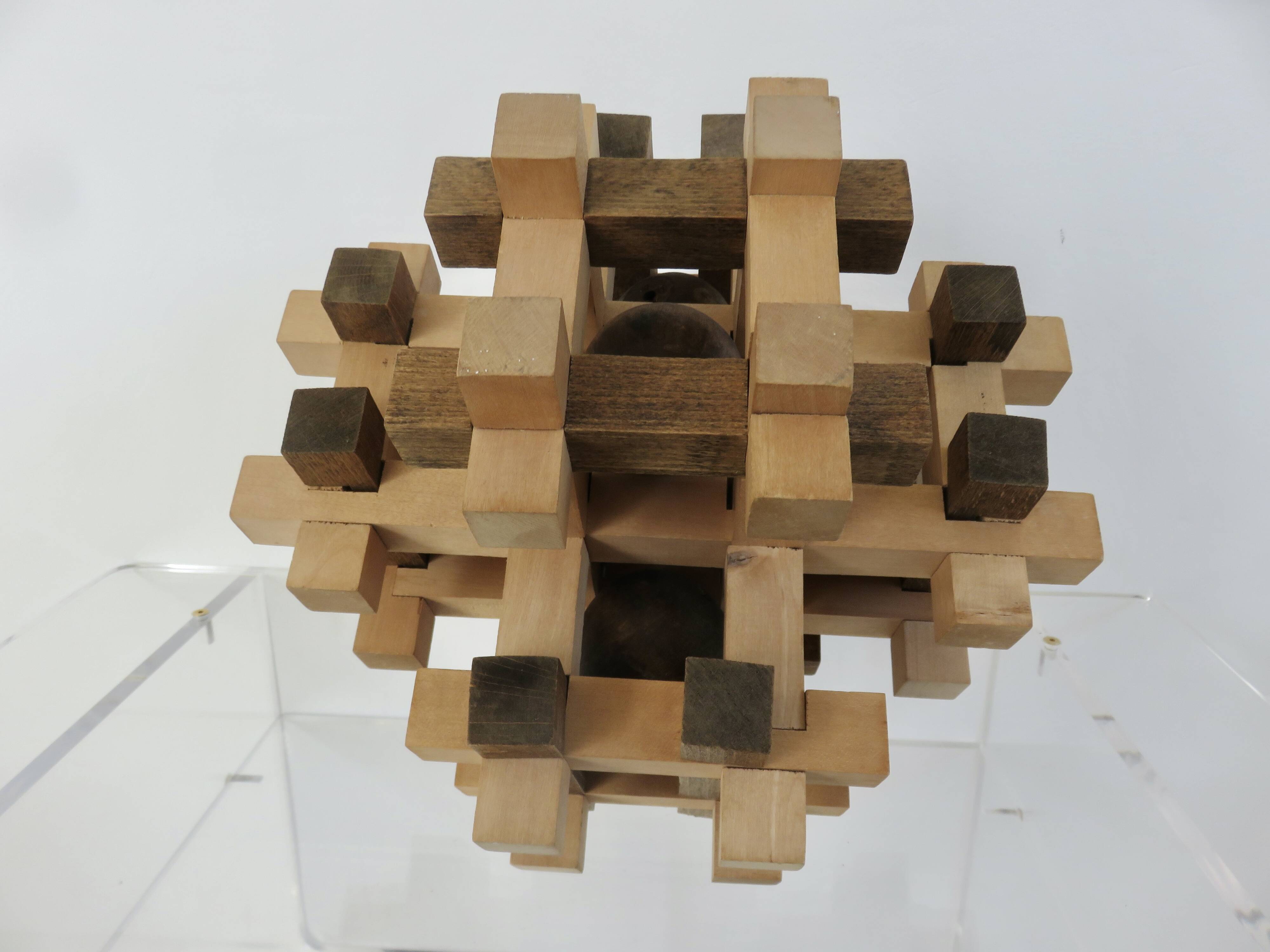 XXL wooden puzzle, multi-balls, 1970