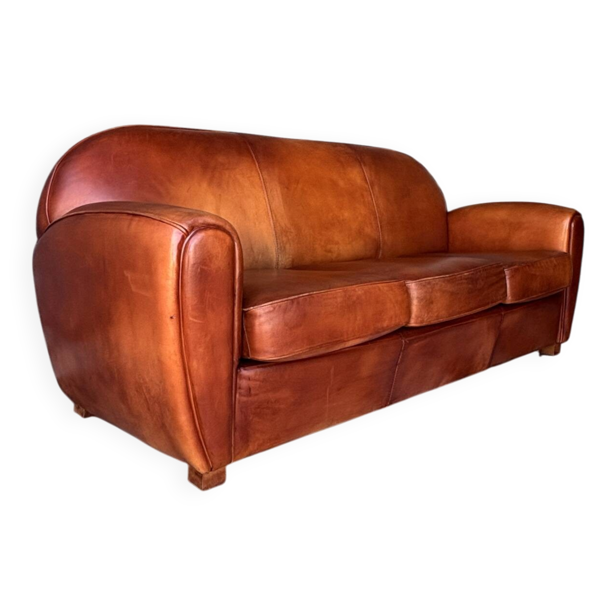 Vintage leather club sofa