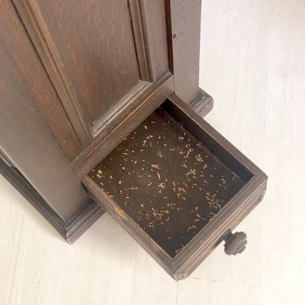 Vintage 1950s solid wood bread box