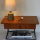 Pair of "string" wall-mounted bedside tables, Scandinavian, 1960.