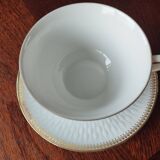 Set de 6 tasses à thé blanches et or