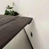 Grande table en bois ancienne esprit industriel