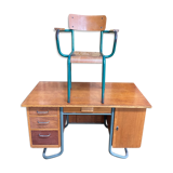 Schoolmaster's desk with armchair