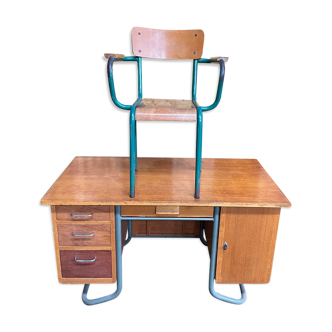 Schoolmaster's desk with armchair