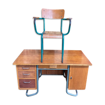 Schoolmaster's desk with armchair