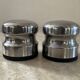 Vintage 70s stainless steel salt and pepper shaker