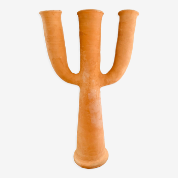 Moroccan raw terracotta candle holder