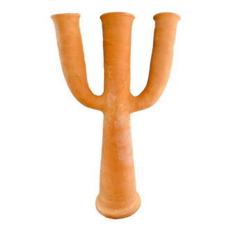 Moroccan raw terracotta candle holder