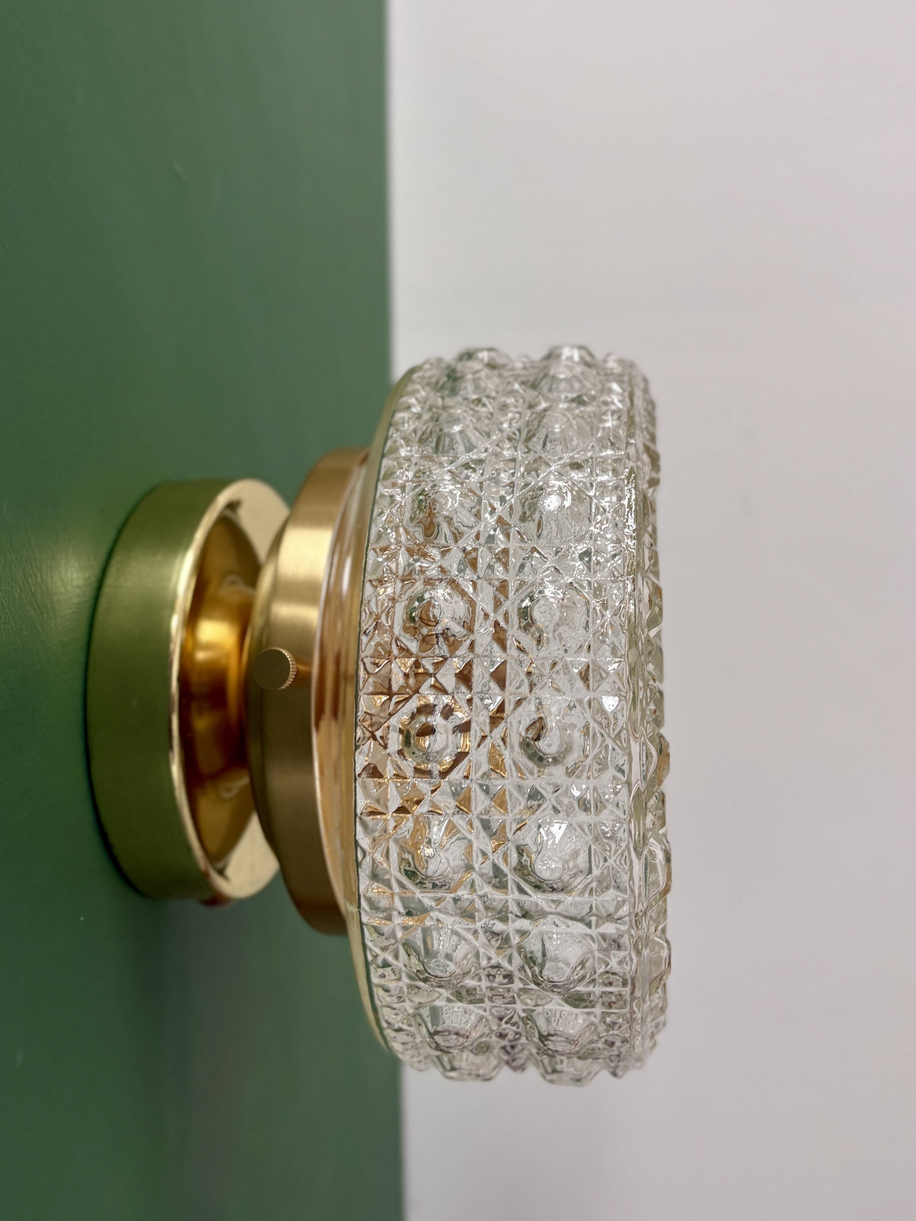 Vintage square glass globe wall/ceiling light (PLAF01)