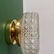 Vintage square glass globe wall/ceiling light (PLAF01)