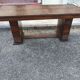 Art Deco dining table in solid oak – in the style of Dudouyt