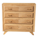 Commode vintage rénovée, chêne blond, pieds compas, années 50 60