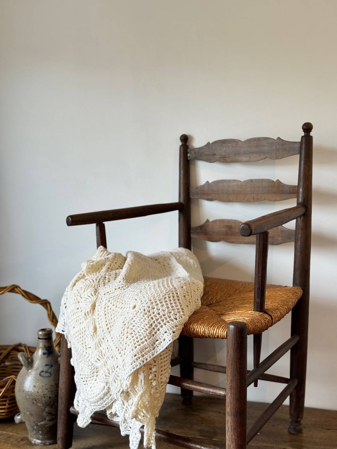 Antique 19th-century country armchair