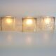 Iviken Ice Cube Table Lamp in Glass from Ikea, 1990s, Set of 3