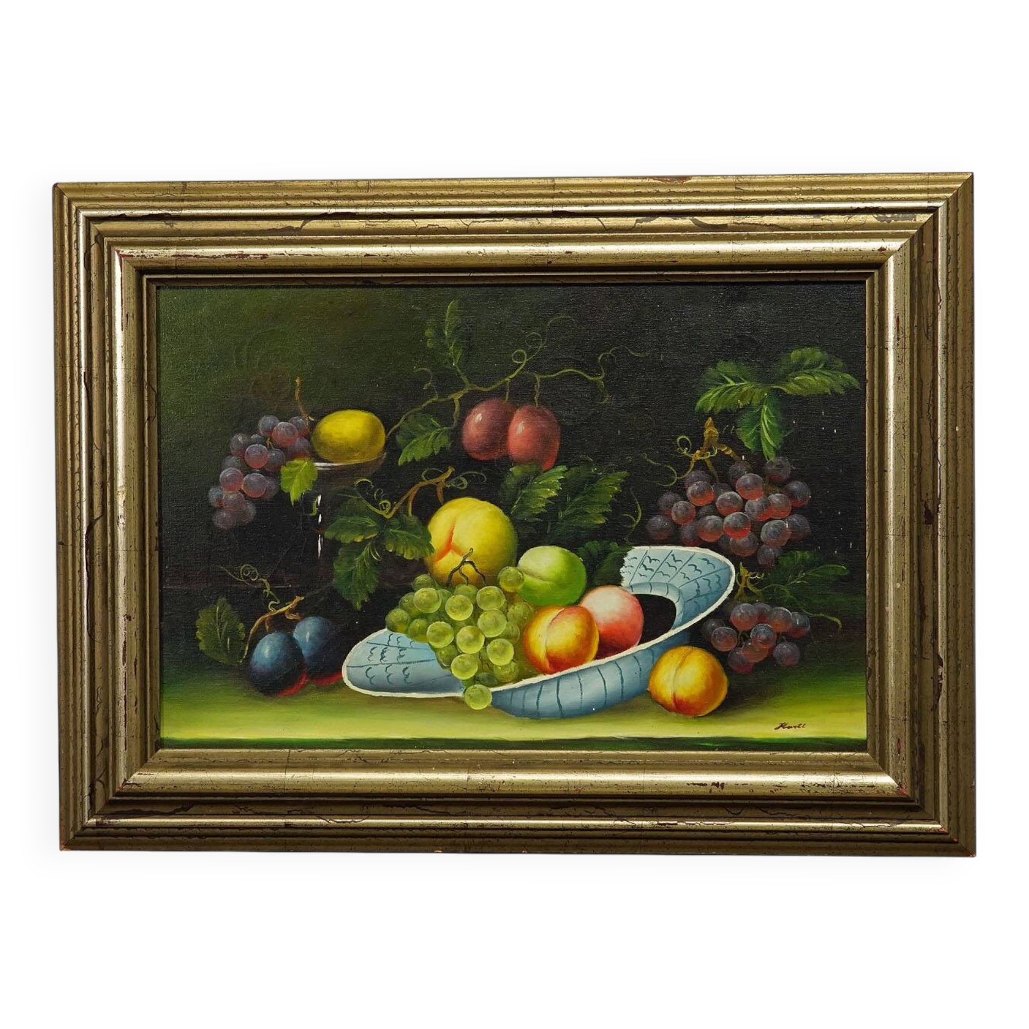 Still life with fruits, oil painting on canvas, Germany 1950s