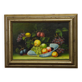 Still life with fruits, oil painting on canvas, Germany 1950s
