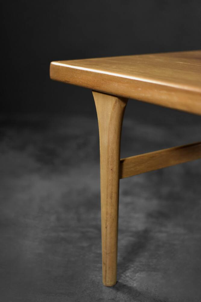 Low vintage mid-century danish modern teak coffee table, 1960s
