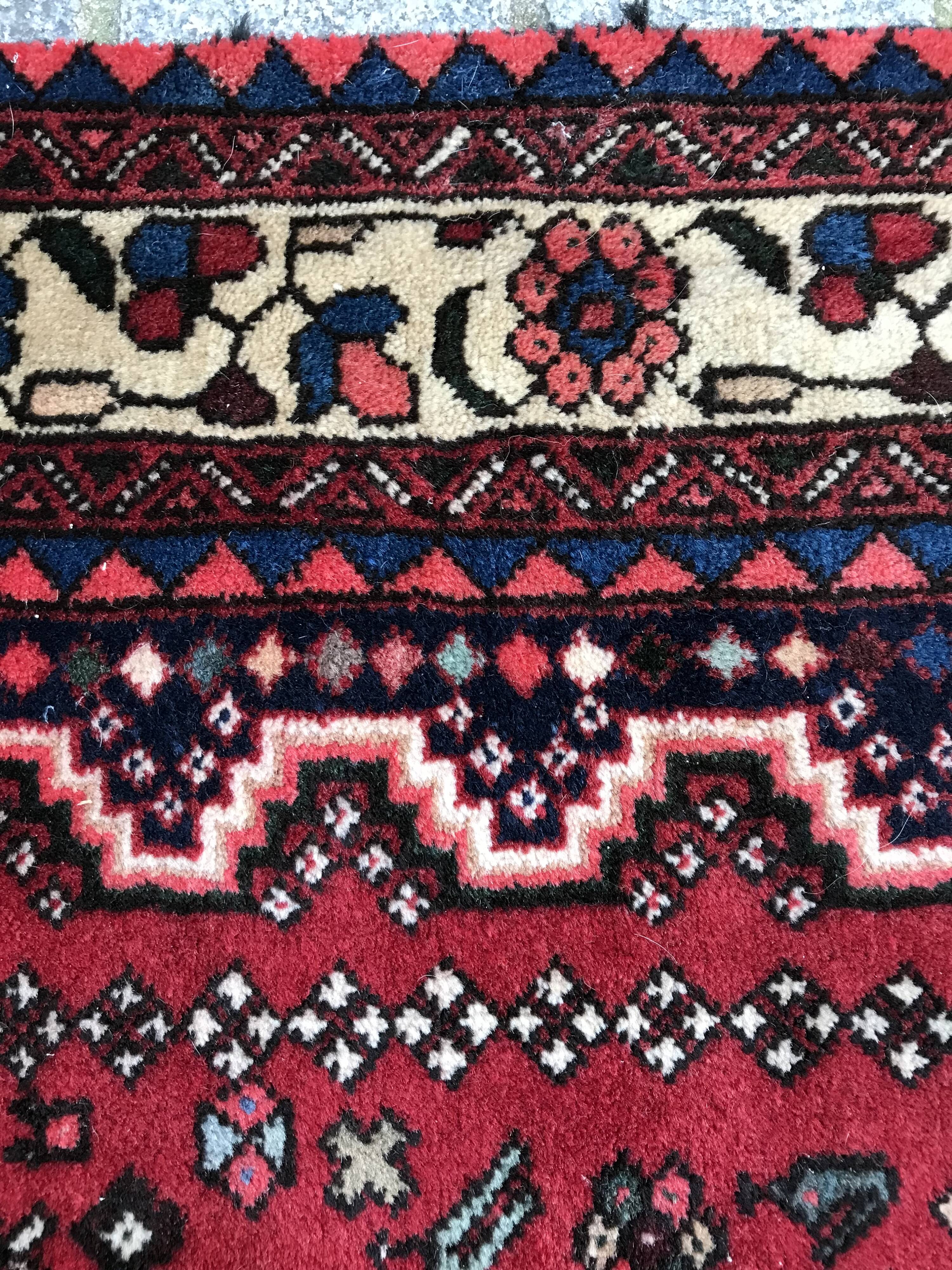 Carpet old corridor Persian abadeh done hand 107x297cm