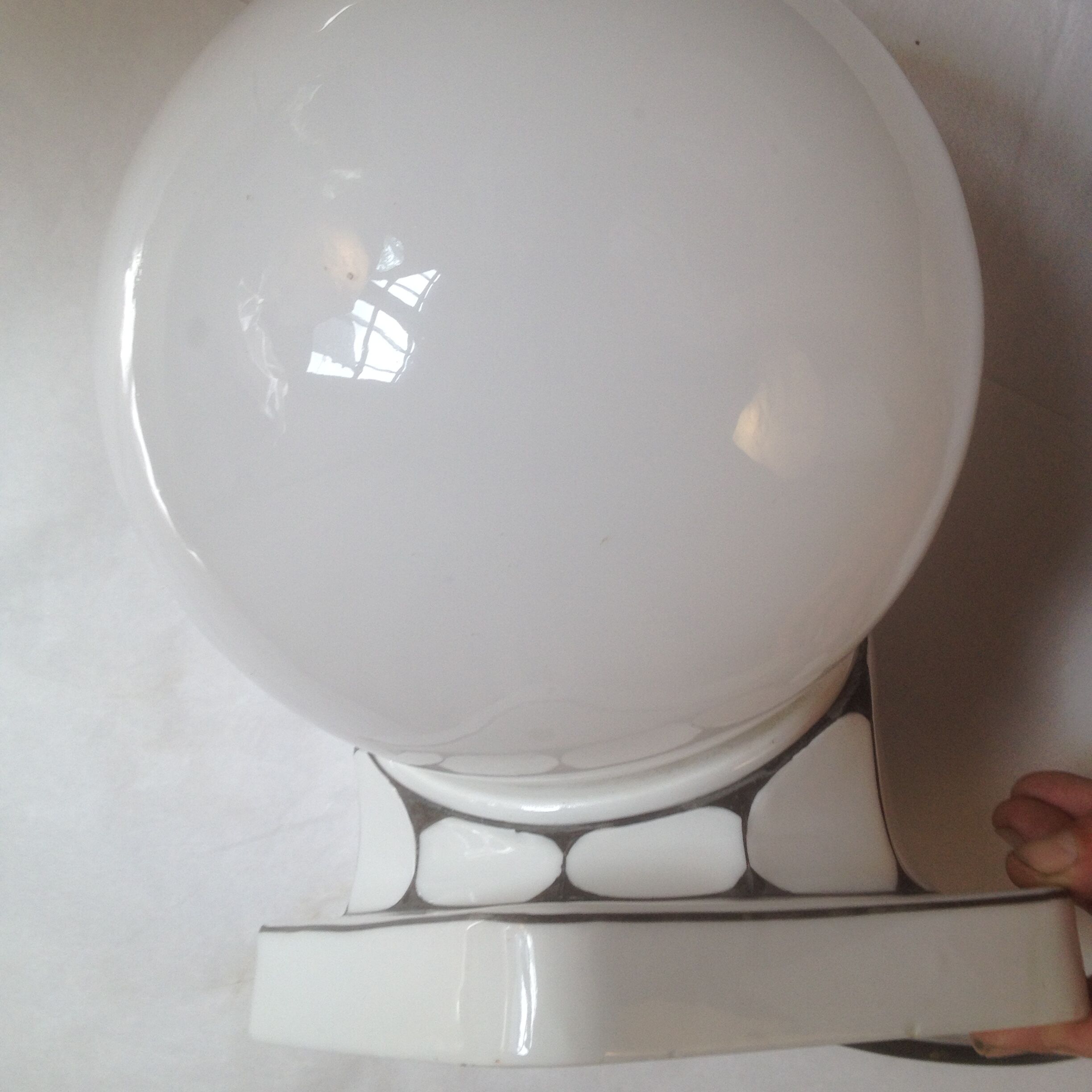Wall lamp GHG Gesch glass globe and ceramic art deco style