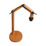 Articulated wooden lamp