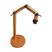 Articulated wooden lamp