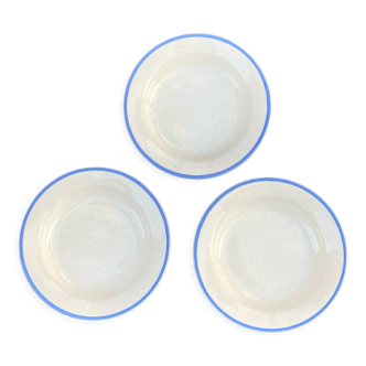 Assiettes en grès moucheté
