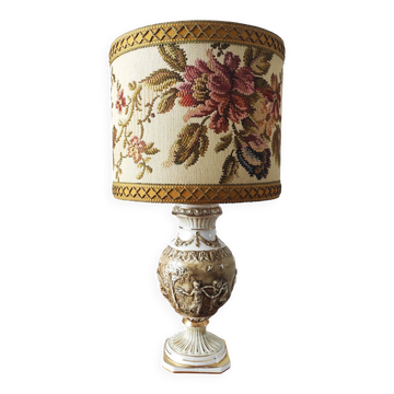 Italian Capodimonte porcelain lamp