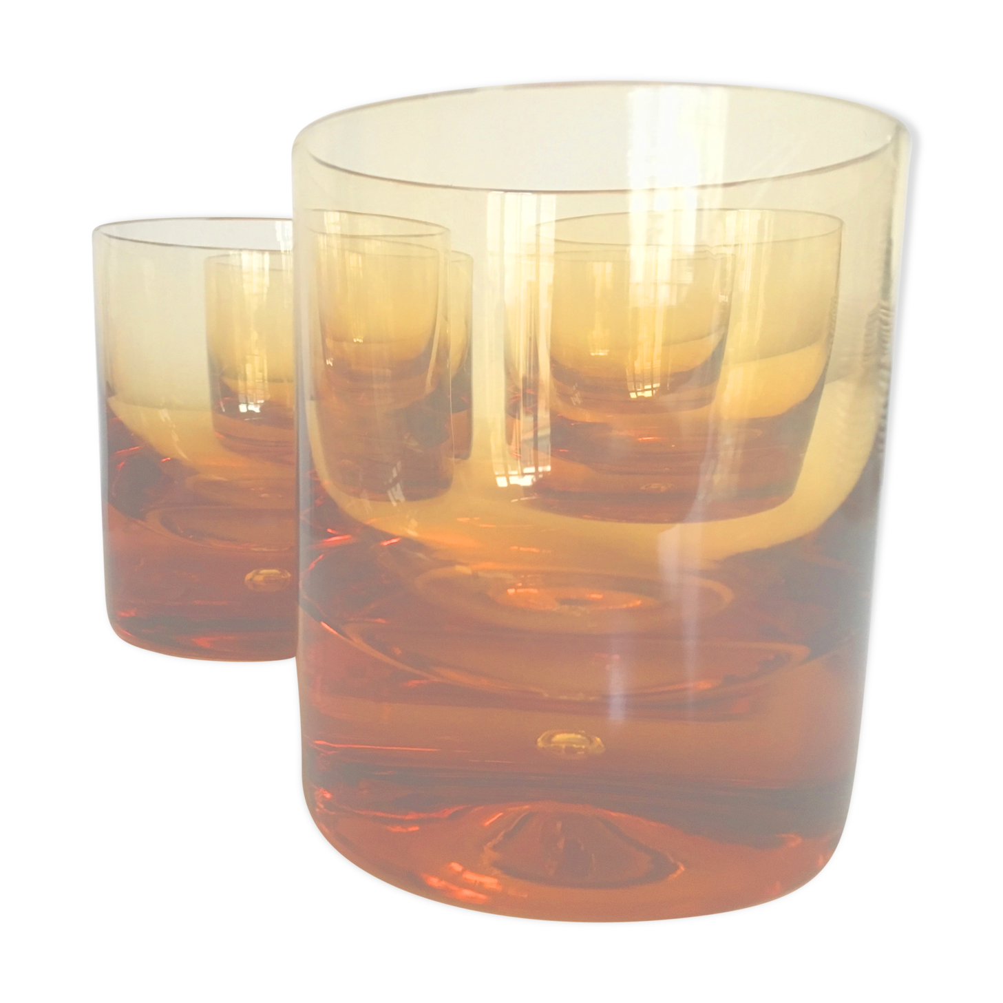 Set of 5 XXL glasses cups 1960