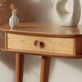Solid oak tripod console table – vintage & restored