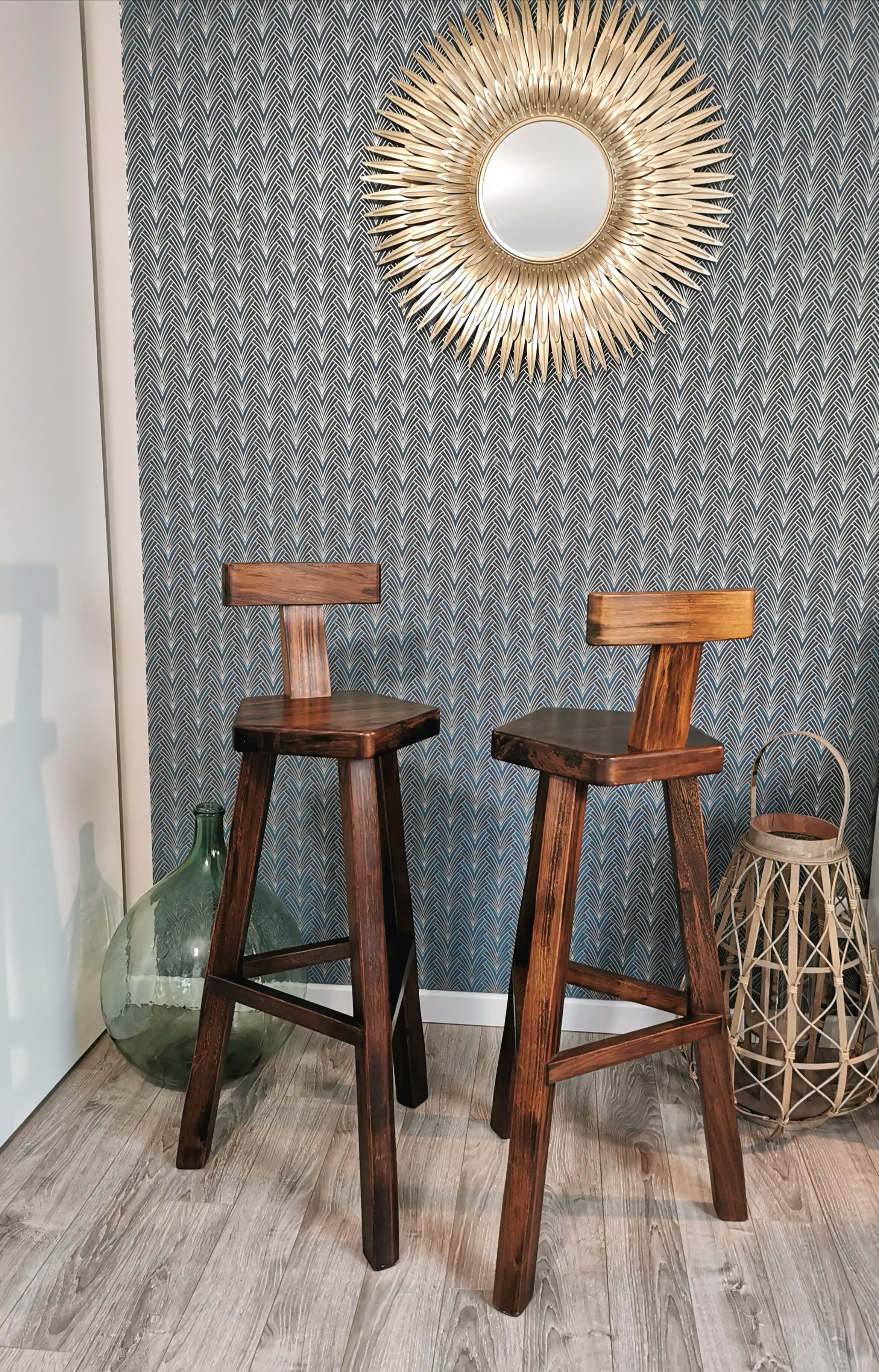Pair of high stools